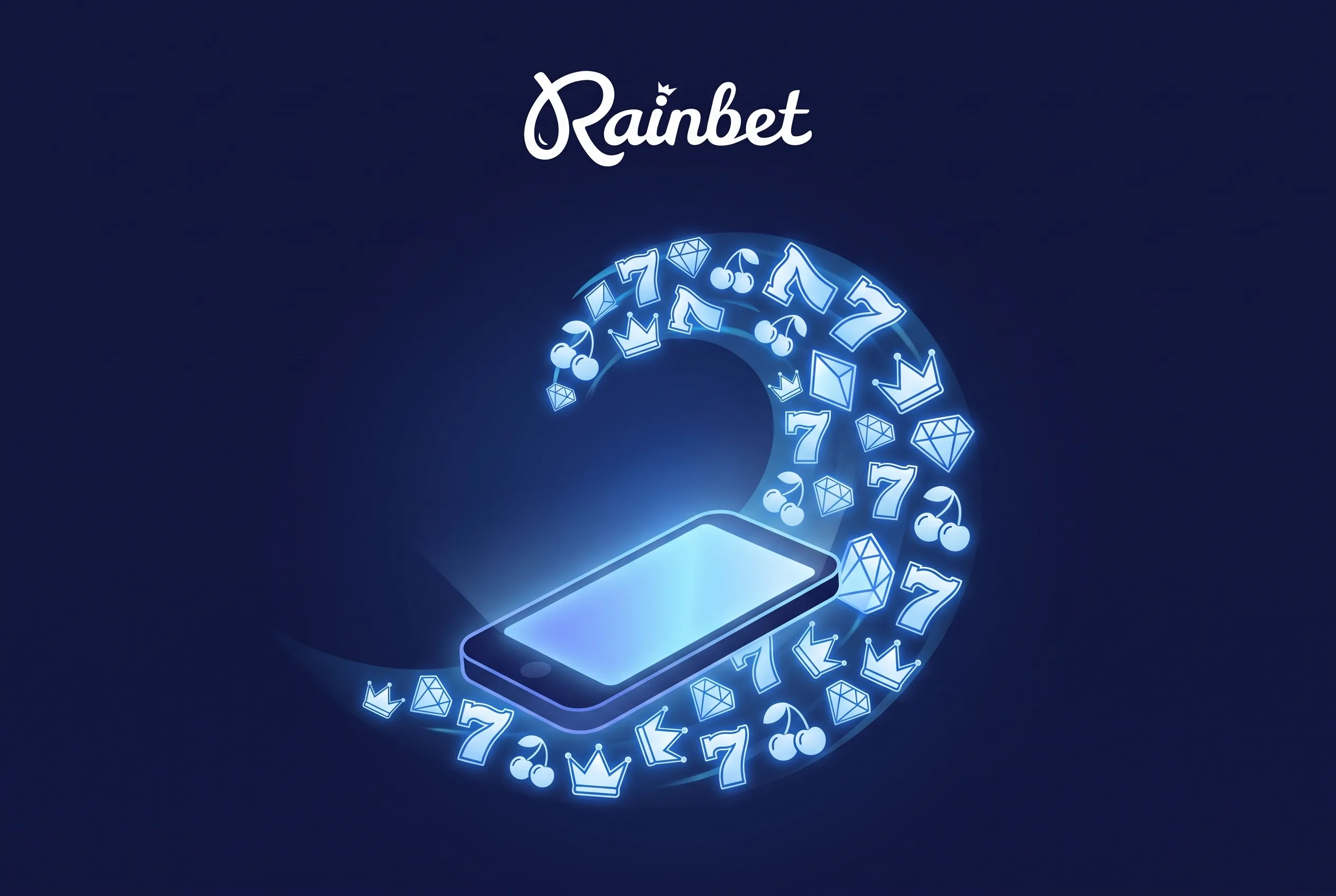 Rainbet mobile browser illustration